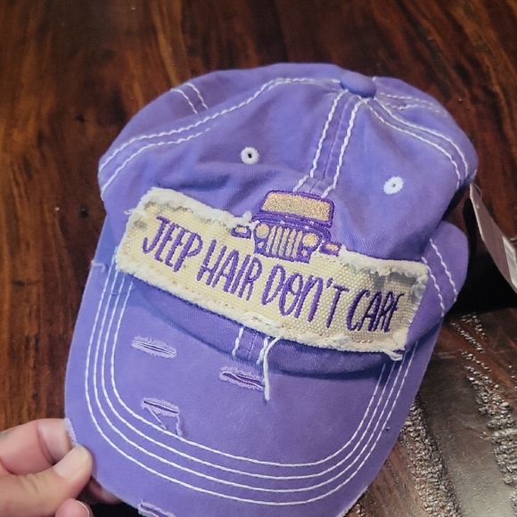 Purple Jeep Hair Don't Care Cap NWT Adjustable - Picture 1 of 5